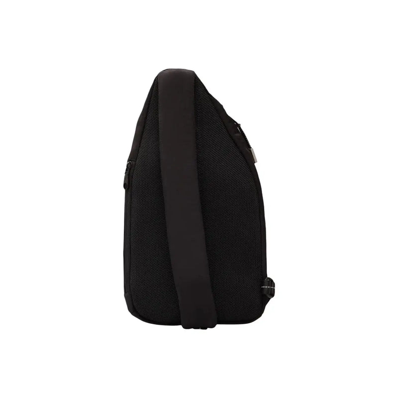 Calvin Klein Schwarze Herren-Schultertasche aus Polyamid mit verstellbarem, schwarzem Netzgewebe und Reißverschlussdetails