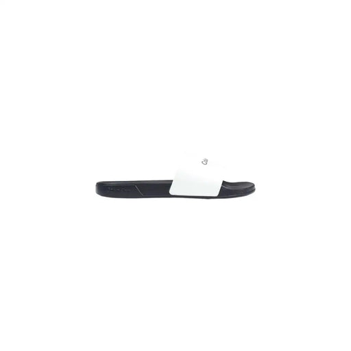 Schwarze Calvin Klein Herren-Sandalen mit offener Zehenpartie im minimalistischen Design aus Polyurethan