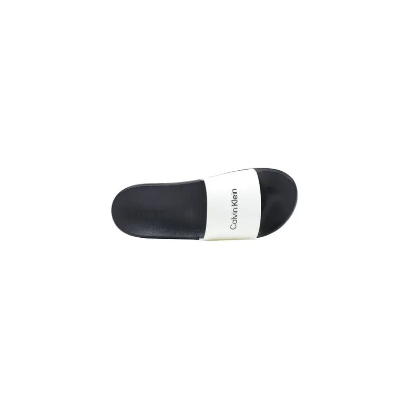 Schwarzweiß Calvin Klein Schwarze Herren-Sandalen mit offener Zehenpartie und minimalistischem Polyurethan-Design