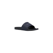 Calvin Klein Schwarze Herren-Sandalen aus Polyurethan mit minimalistischem Design und dezentem weißen Logo am Riemen