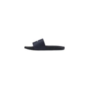 Calvin Klein Schwarze Herren-Sandalen aus Polyurethan zum Hineinschlüpfen mit minimalistischem Design und dezentem Logo am Riemen