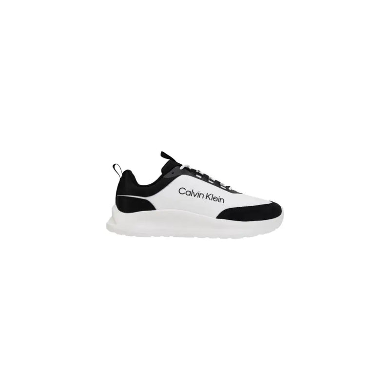 Calvin Klein Herren-Sneaker in Weiß und Schwarz mit elegantem, modernem Design und Schnürung aus Polyester