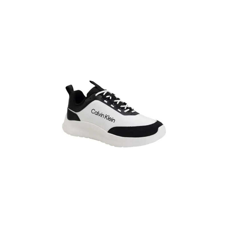 Schwarzweiß Calvin Klein Herren-Sneaker mit elegantem, modernem Design, Schnürschuhe aus Polyester