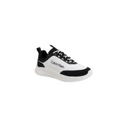 Black and white Calvin Klein men sneakers with sleek modern design polyester lace up shoes