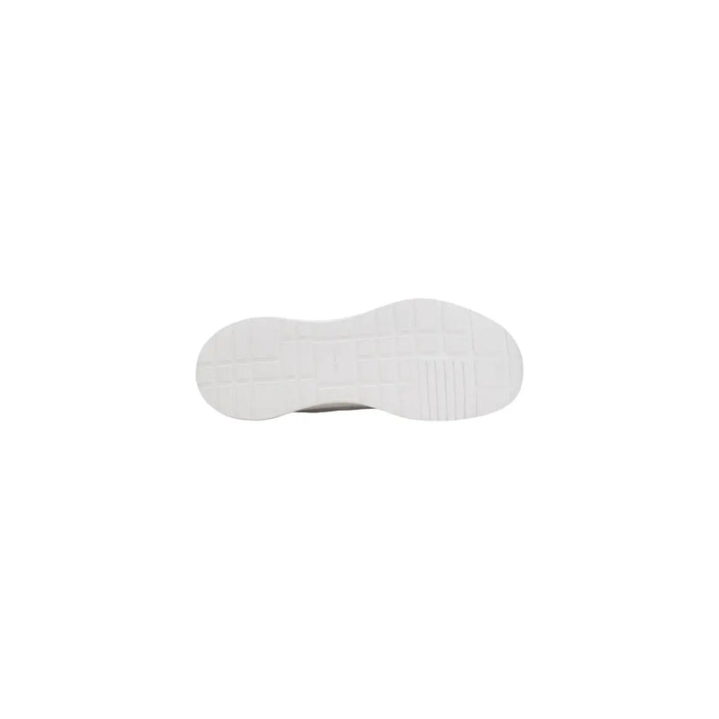 White rubber sole with textured grid pattern on calvin klein men sneakers black polyester lace up shoes