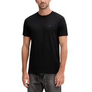 Schwarz Calvin Klein Männer t-shirt mit kurzen Ärmeln und dezentem, gesticktem Logo auf der linken Brust für lässige Kleidung