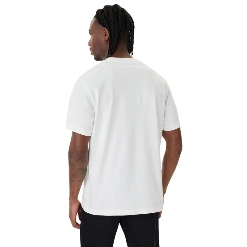 Calvin Klein Herren weißes Kurzarm-Baumwollshirt mit Rundhalsausschnitt und Rundhalsausschnitt t-shirt geeignet für Freizeitkleidung