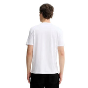 Calvin Klein men t-shirt white cotton with simple crew neck and short sleeves for casual wear