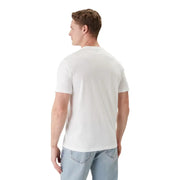 Calvin Klein Herren-T-Shirt, weiß, Baumwolle, Rundhalsausschnitt, kurze Ärmel, Freizeitkleidung, Vorderansicht