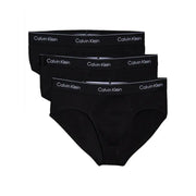 Schwarz Calvin Klein Herren-Unterhosen mit weißem Logo-Besatz, entworfen für bequemen Tragekomfort im Alltag