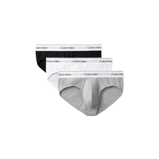 Calvin Klein men underwear briefs in black white and heather gray with signature elastic waistband