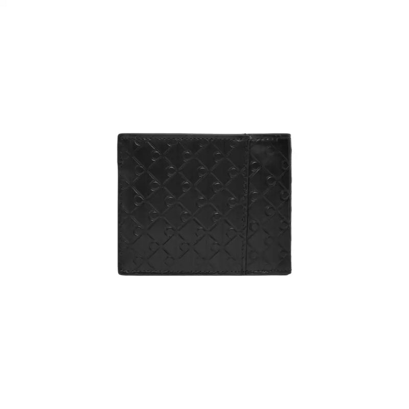 Calvin Klein Herrengeldbörse aus schwarzem Leder mit geprägtem Rautenmuster für eleganten Stil und Langlebigkeit
