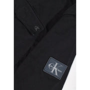 Schwarz Calvin Klein Baumwolljacke mit strukturiertem Stoff und gestickten Logo-Patches für Herrenbekleidung