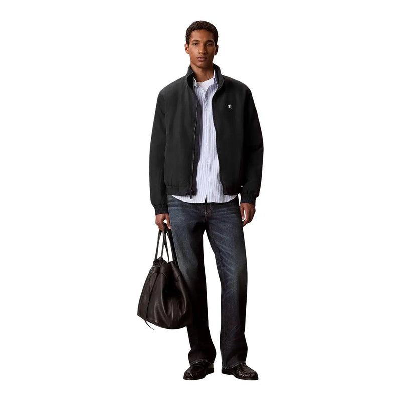 Schwarze Leder-Tragetasche von Calvin Klein für Herren mit top Griffe und strukturiertes, minimalistisches Design