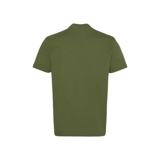 Calvin Klein Herren-T-Shirt aus olivgrüner Baumwolle mit kurzen Ärmeln und klassischem Rundhalsausschnitt