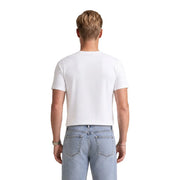 Calvin Klein Herren-Baumwollpullover, weiß, Rundhalsausschnitt t-shirt mit kurzen Ärmeln und Grafikdesign