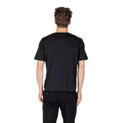 Men’s black short-sleeved round neck T-shirt and black pants from Calvin Klein Sport