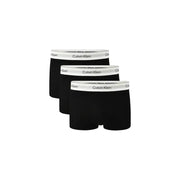 Schwarz Calvin Klein Herren-Boxershorts mit weißem Gummibund und schwarzem Logo-Aufdruck