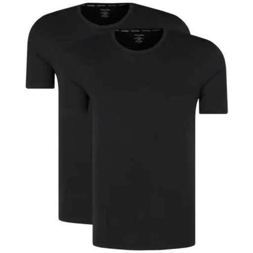 Schwarz Calvin Klein Kurzarm-T-Shirts mit Rundhalsausschnitt für Herren aus weicher Baumwolle für bequemes Tragen unter Unterwäsche