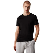 Calvin Klein Herrenunterwäsche, schwarz, kurzärmelig, Rundhalsausschnitt, Baumwolle t-shirt für bequemes Tragen im Alltag