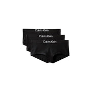 Schwarze Calvin Klein Damen-Boyshorts mit weißem Logo-Besatz aus Baumwolle, 3er-Pack