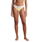 cremefarben Calvin Klein Bikinihöschen mit weißem Logo-Bund aus schwarzem Baumwoll-Modal-Gewebe für Damen