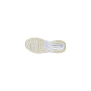 Calvin Klein women sneakers grey synthetic lace-up with cream-colored upper, white midsole, and textured rubber outsole
