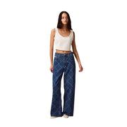 Calvin Klein Damenjeans aus blauem Denim mit geometrischem Rautenmuster