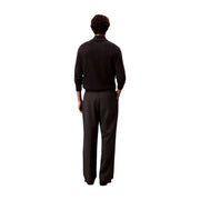Calvin Klein Schwarzer Rollkragenpullover aus Wolle für Herren mit glatter, taillierter Silhouette, Vorderansicht