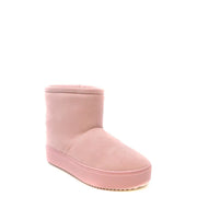 Chiara Ferragni pink slip on ankle boots for women in soft pink suede with matching platform sole