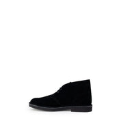 Schwarze Clarks Herren-Ankle-Boots aus Wildleder mit flacher Gummisohle und Schnürung