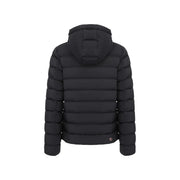 Colmar Originals Steppjacke für Herren in Schwarz mit gestepptem Design und angenähter Kapuze, Vorderansicht
