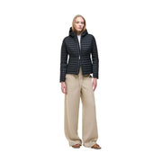 Schwarze, gesteppte Damen-Daunenjacke von Colmar Originals mit Kapuze und Frontreißverschluss aus Nylon für kaltes Wetter