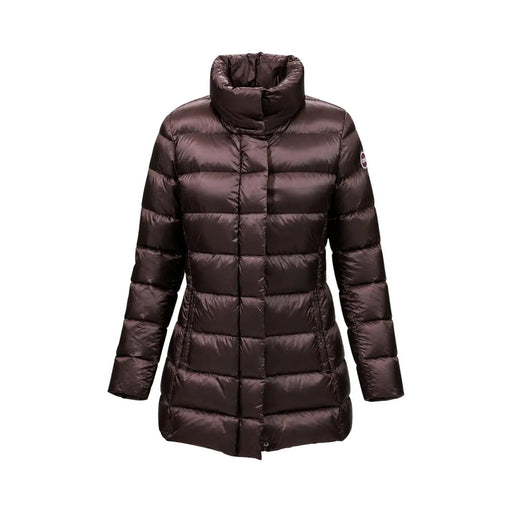 Colmar Originals Damen-Steppjacke aus braunem Polyester mit hohem Kragen und dezentem Ärmellogo in elegantem Design