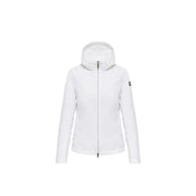 Colmar originals women white hooded polyester blazer featuring a sleek modern design and subtle moncler branding on sleeve