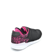 Colmar Damen-Slipper aus schwarzem Nylon Sneakers mit rosa geometrischem Absatz