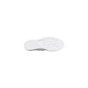 Converse women leather platform sneakers white showing white rubber sole with diamond patterned tread and black edge accent