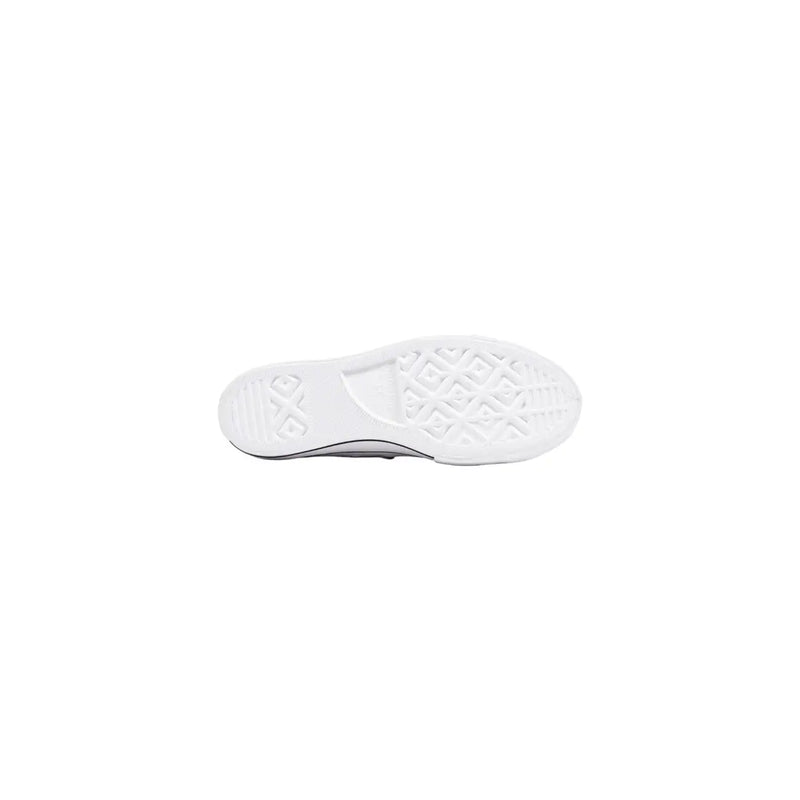 Converse women leather platform sneakers white showing white rubber sole with diamond patterned tread and black edge accent