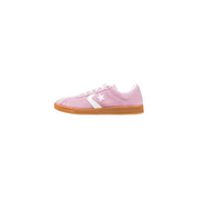 Converse women leather sneakers pink classic ox featuring pink suede with white star and chevron logo and gum rubber sole