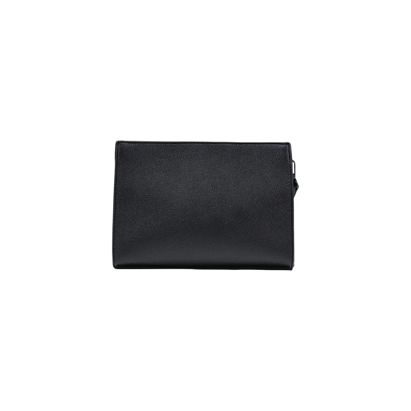 Schwarze Herren-Clutch aus Kunstleder von County Of Milan mit elegantem, minimalistischem Design und dezentem Reißverschlussanhänger