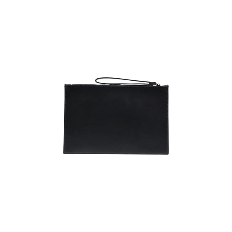 County of Milan Herren-Clutch aus schwarzem Kunstleder mit minimalistischem Design und Handgelenkschlaufe, 30 x 20 x 0,3 Zentimeter