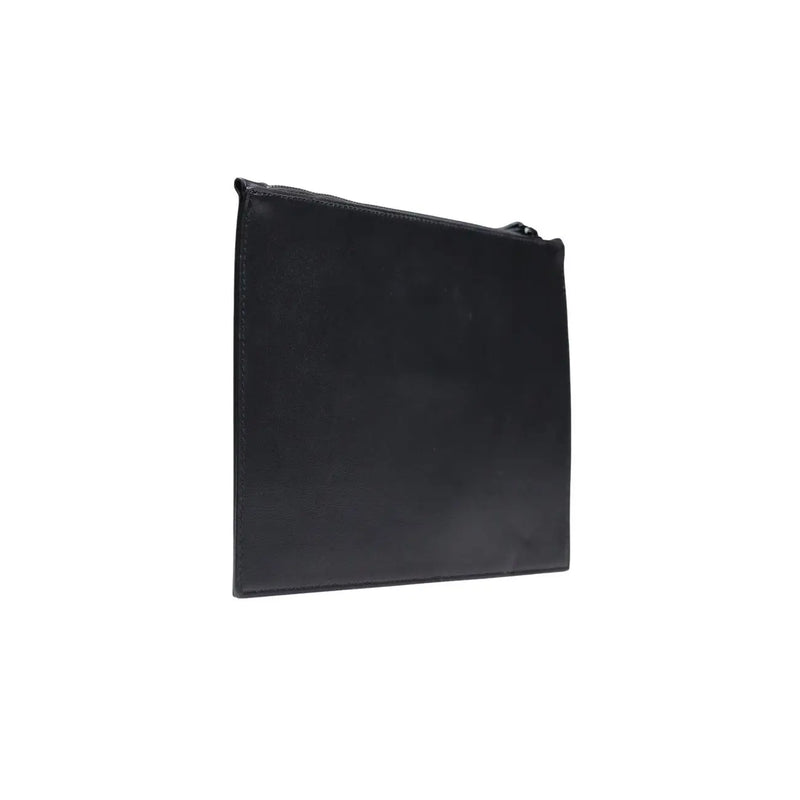 Schwarze Reißverschlusstasche aus Kunstleder mit elegantem, minimalistischem Design von County of Milan Men Bag, 30 x 20 x 0,3 cm