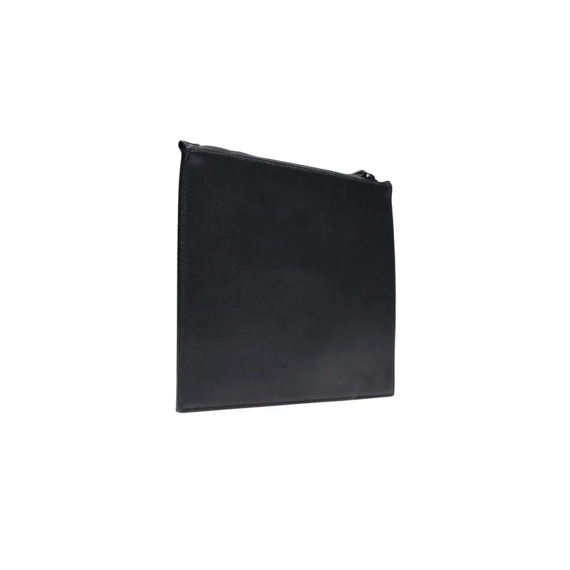 Schwarze Herren-Clutch aus Kunstleder von County Of Milan mit elegantem, minimalistischem Design und Reißverschluss, 30 x 20 cm