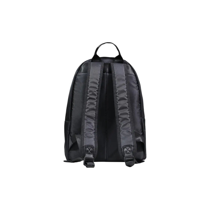 Schwarzer Nylon-Rucksack der Grafschaft Mailand für Herren mit gepolsterten Schultergurten und top Griff 38x42x15 cm
