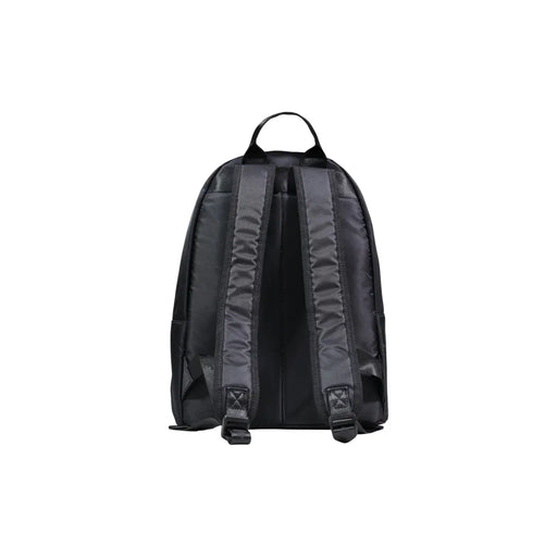 Schwarzer Nylon-Rucksack der Grafschaft Mailand für Herren mit gepolsterten Schultergurten und top Griff 38x42x15 cm