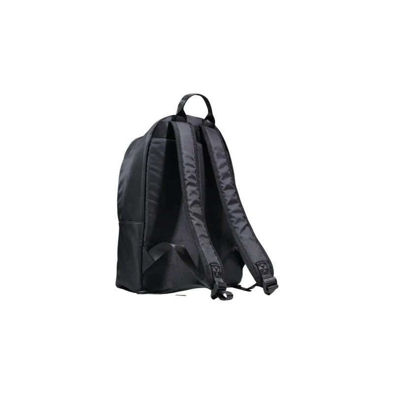 County of Milan Herren-Nylonrucksack in Schwarz mit gepolsterten Schultergurten und top Tragegriff, 38 x 42 x 15 cm