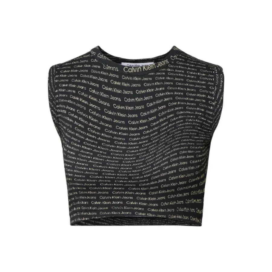 Calvin Klein Jeans women undershirt with a black and white print crop top