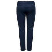 Dark blue women’s trousers with braided belt from Blue Lace Detail collection
