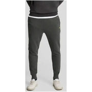 Dunkelgrau Lyle & Scott Jogginghose mit gelbem Logo am linken Oberschenkel