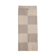 Beige and taupe ribbed knit skirt with geometric checkered pattern for women by desigual spring summer collection